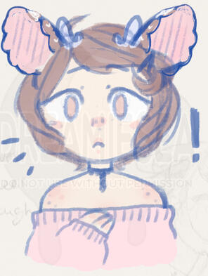 sketchy bubblegum/bubble style, flat