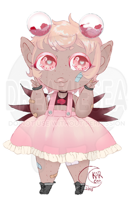 orb chibi, some detailed color, mostly flat